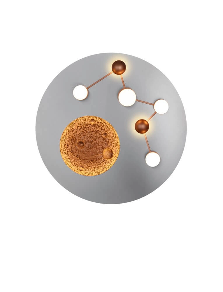 Designer ceiling lamp Zodiac gray Trio 4017807580952