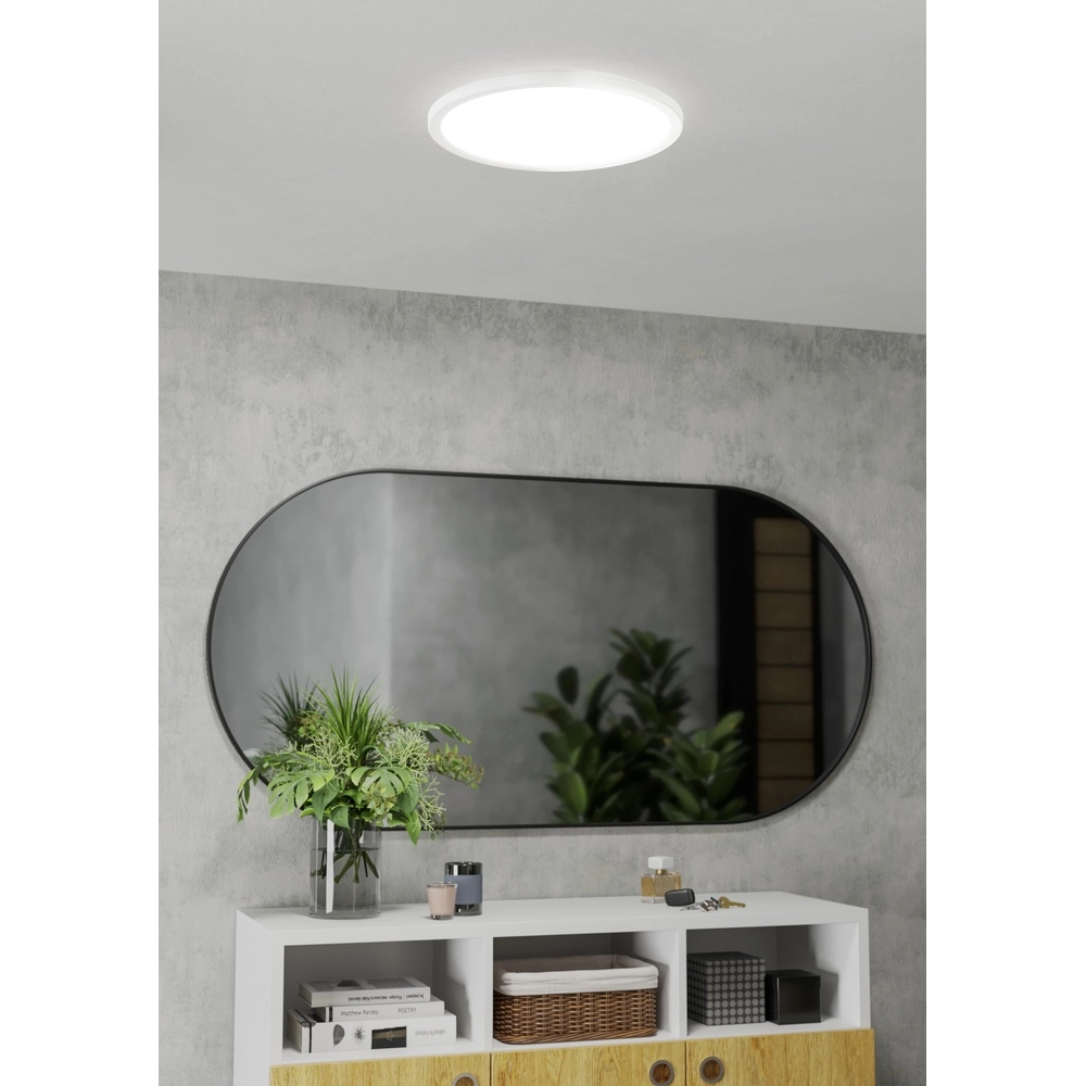 Bathroom lamp with remote Rovito-R round - white - Ø 38,9cm Eglo 9008606330027