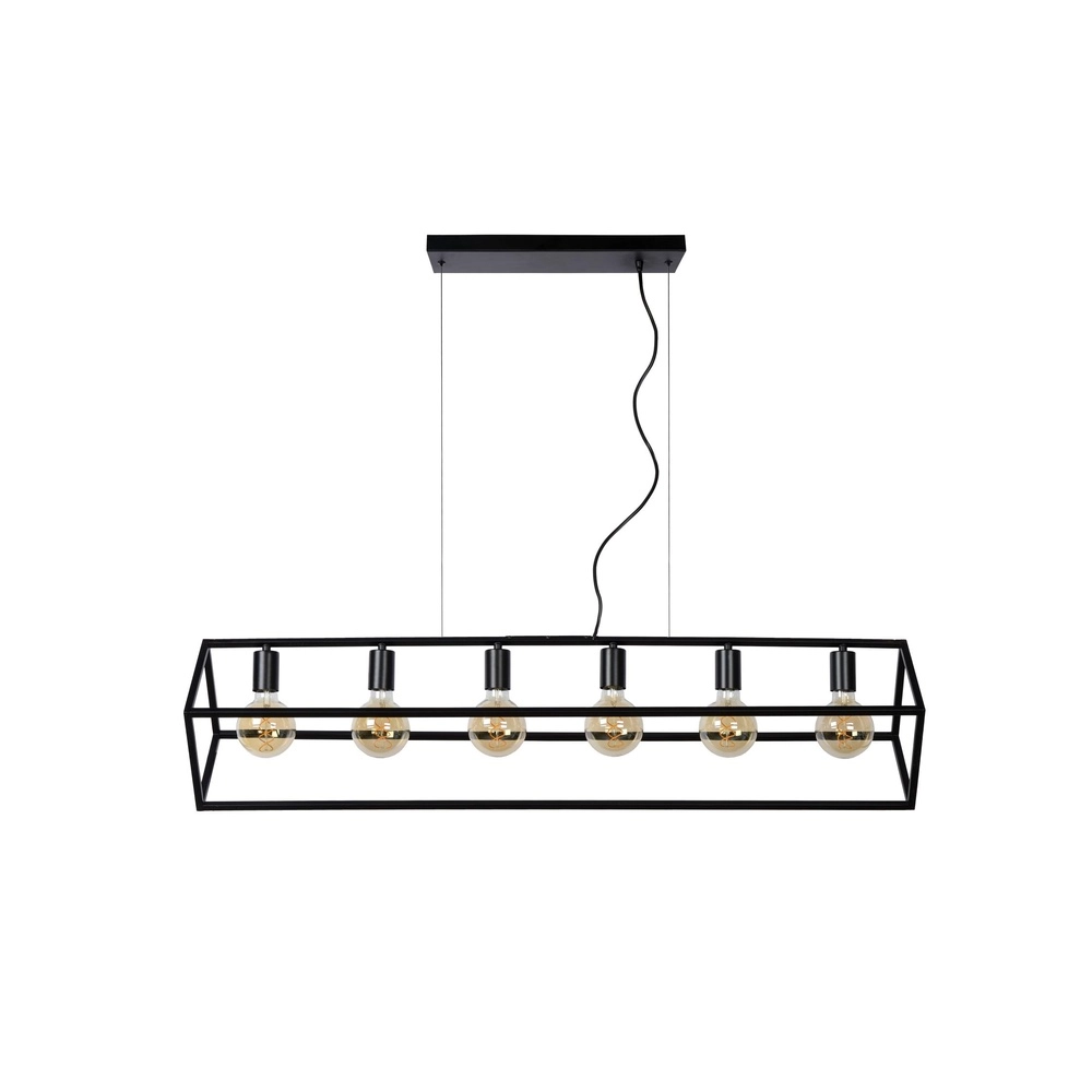 Modern pendant lamp Fabian 6-light black