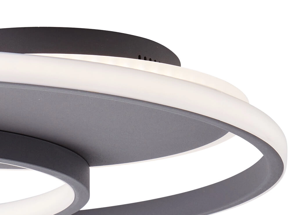 Ceiling lamp Runda 50cm 3-ring Anthracite Brilliant 4004353390487