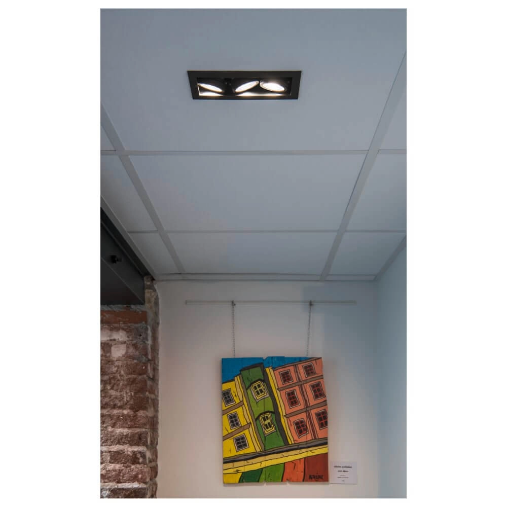 Square LED recessed spotlight Kadux Triple 3x Led - black - 3000K SLV 4024163278867