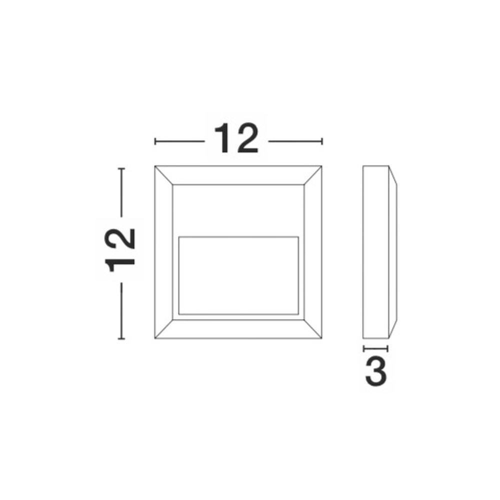 Square wall lamp Pulsar grey Lyora 5212017413048