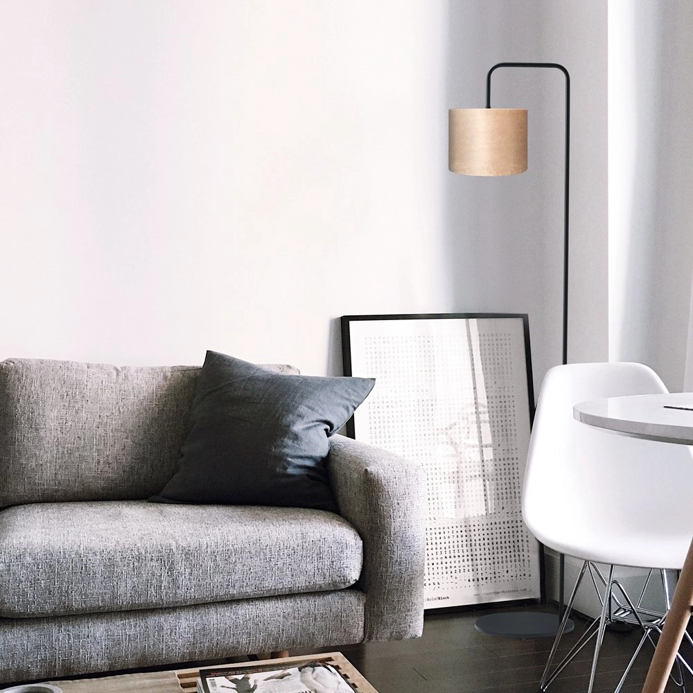 Floor table lamp Venus 152cm with sand-colored lampshade Masterlight 8718121246734