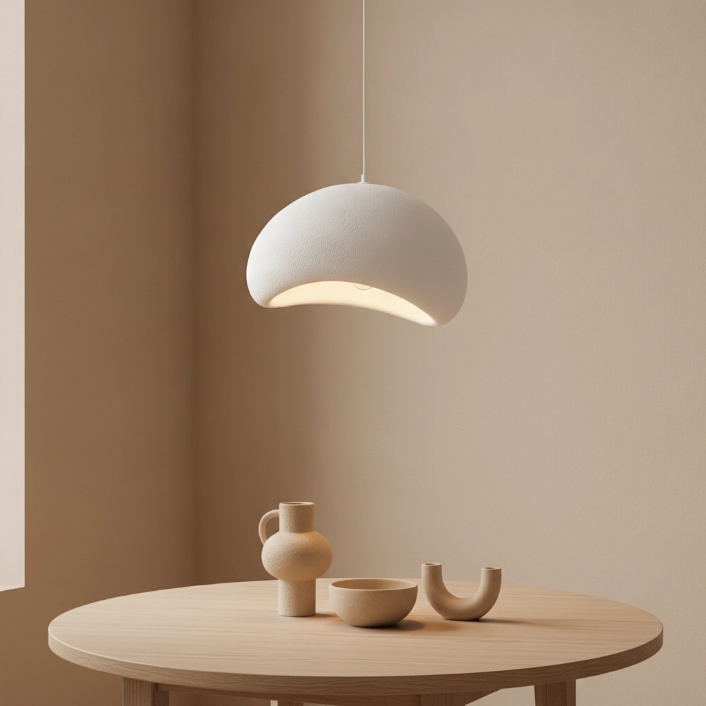 Natural pendant lamp Aere white 50cm