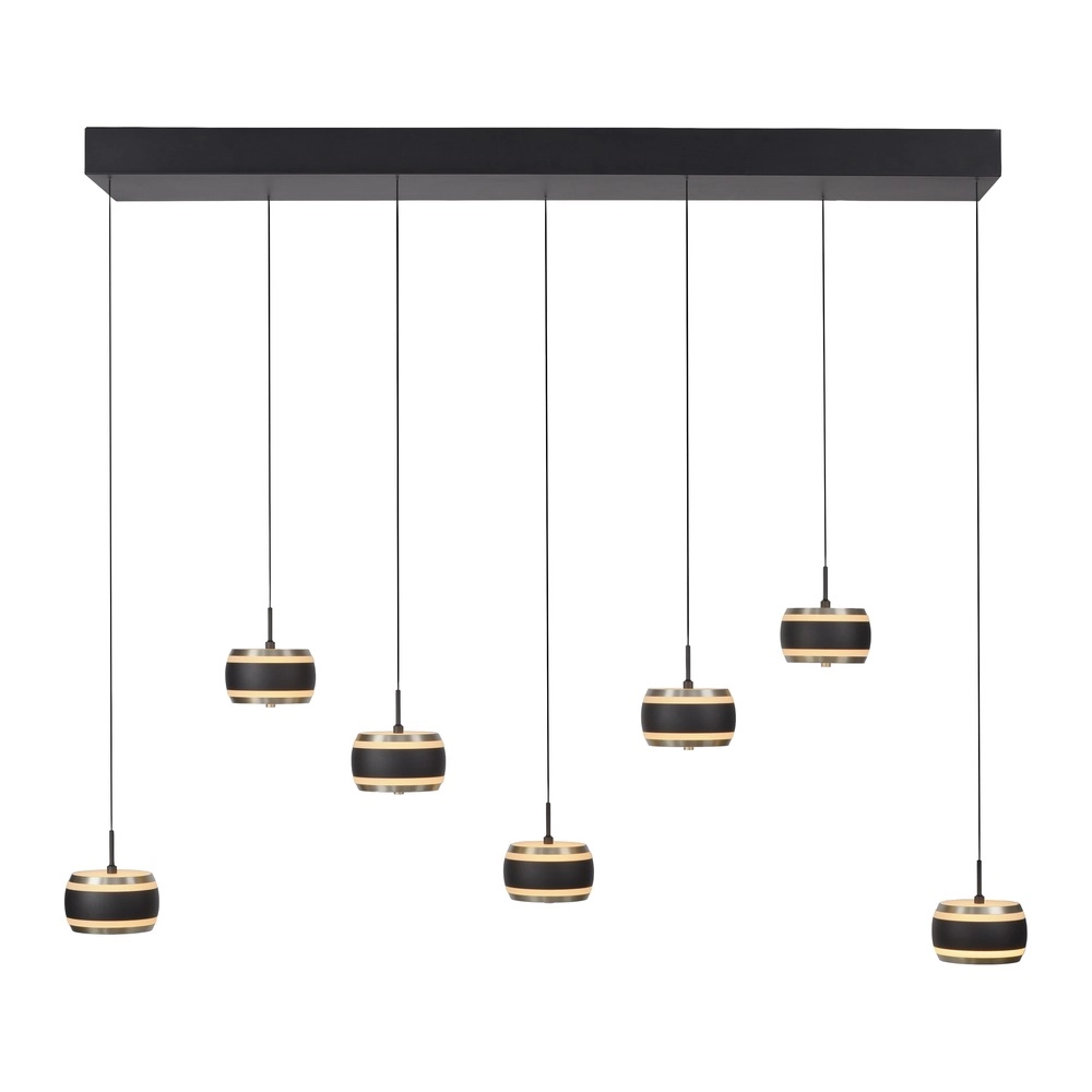 7L dining table pendant lamp Pure Falling Rings black pearl Paul Neuhaus 4012248396599