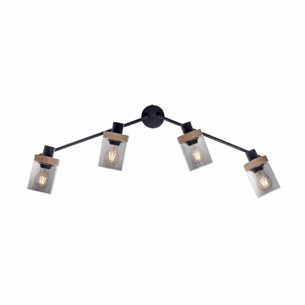 Ceiling lamp Pasqual 4-light black Just Light 4043689986124