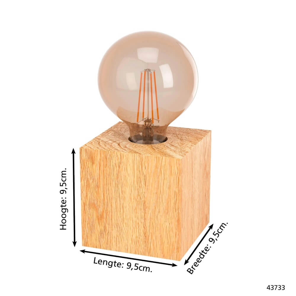 Table lamp Prestwick 2 Light wood Eglo 9002759437336