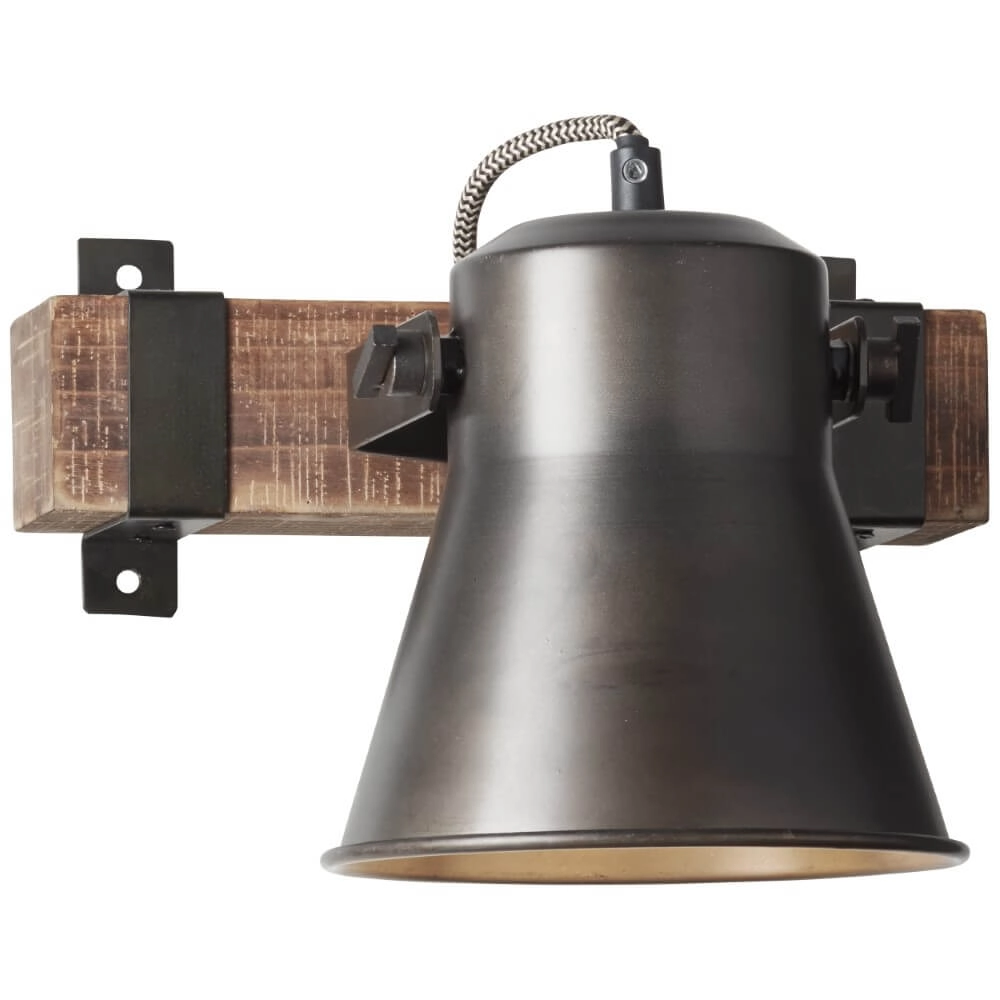 Wall lamp Decca black with brown Brilliant 4004353361432