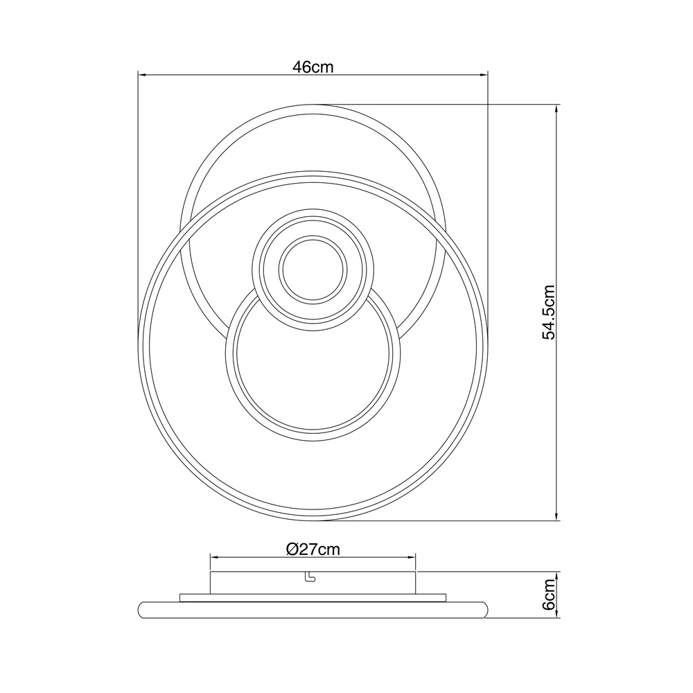 Design ceiling lamp Roderick white round 3000-6000K Globo 9007371408528