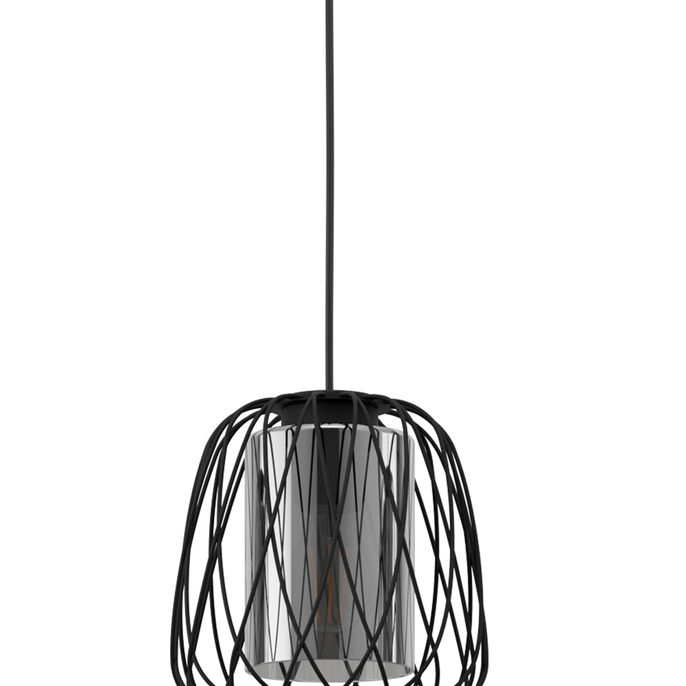 Wire pendant lamp Floresta 3L - with smoke glass Eglo 9002759997069