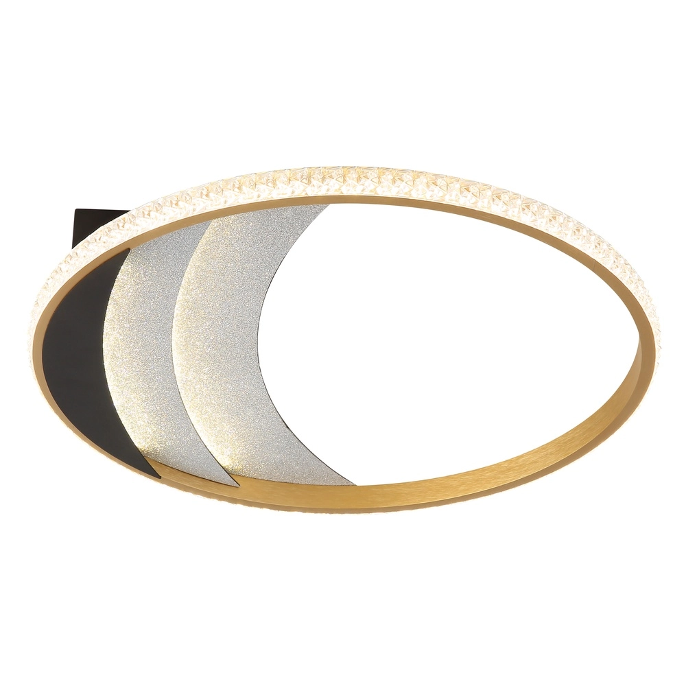 Unique ceiling lamp Constance black with gold Ø 41cm Globo 9007371566846