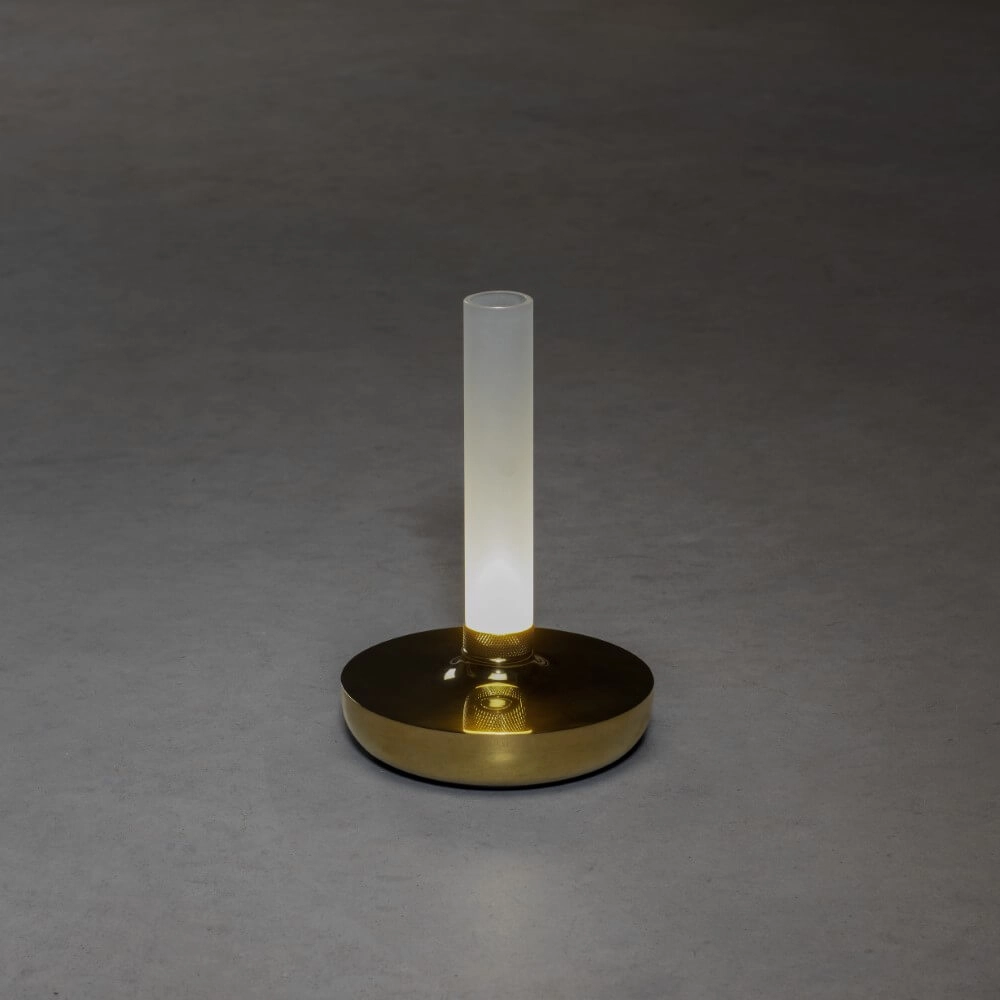 Rechargeable table lamp Biarritz brass KonstSmide 7318308278032