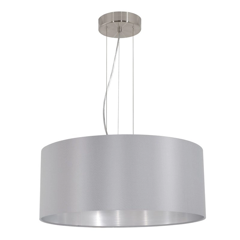 Pendant lamp Maserlo 53cm silver gray