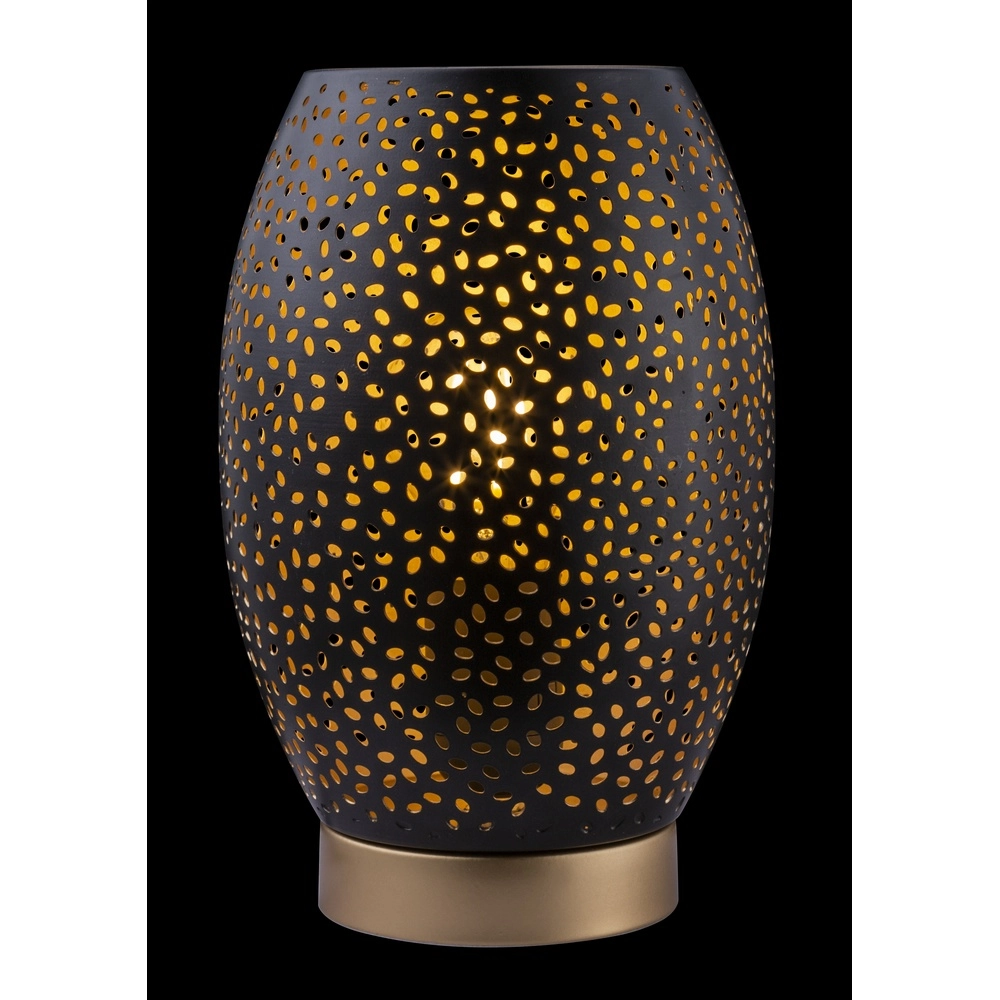 Table lamp Narri black with gold - small holes Globo 9007371372553
