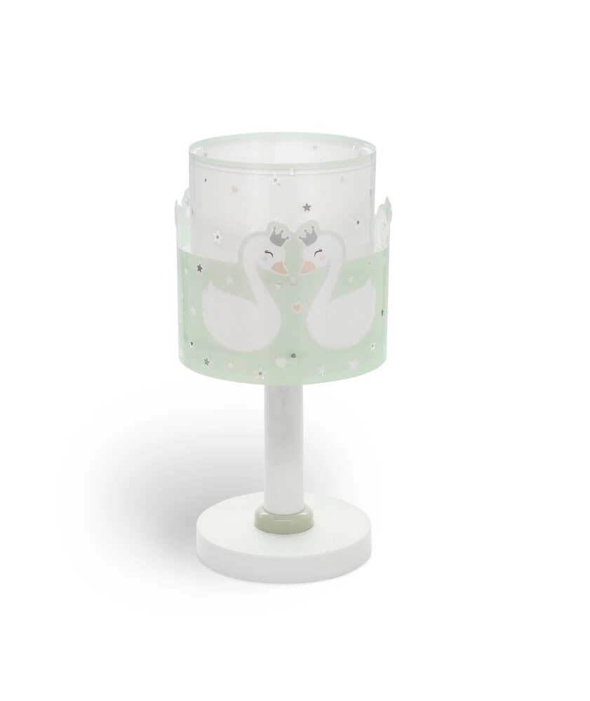 Children's room table lamp Sweet Love soft green