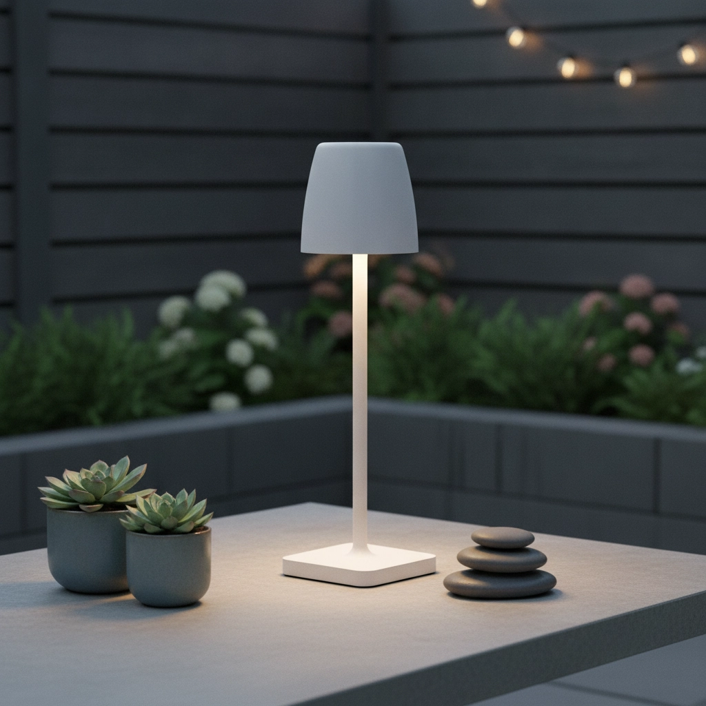 Table lamp Colt white rechargeable