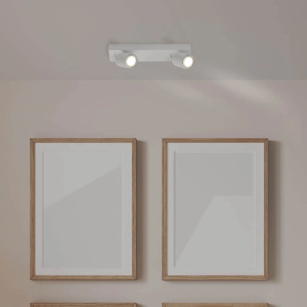Ceiling lamp Moon 2 rectangular white Lyora