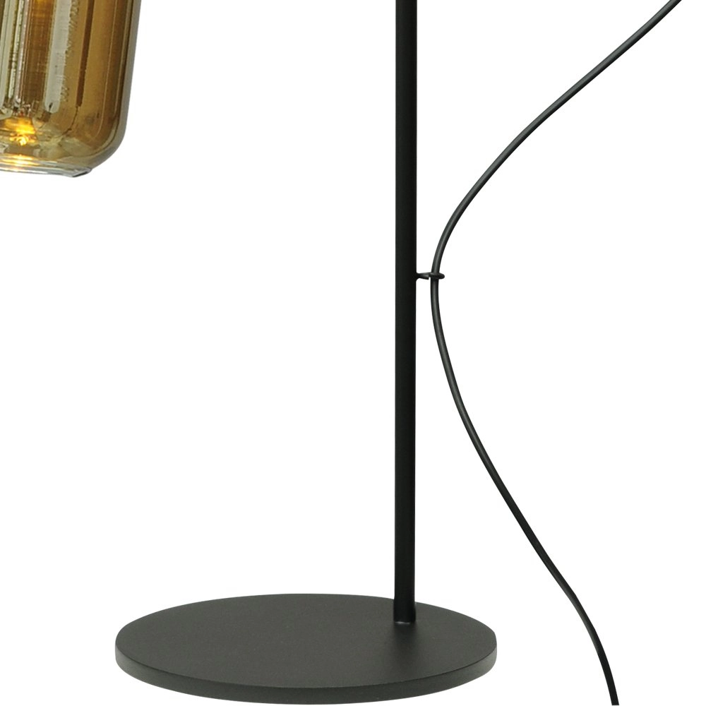 Black table lamp with gold Bounty with cylinder glass Masterlight 8718121248509