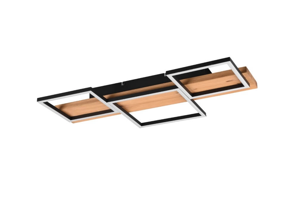 Wooden LED ceiling lamp Harper 3-light Trio 4017807524994