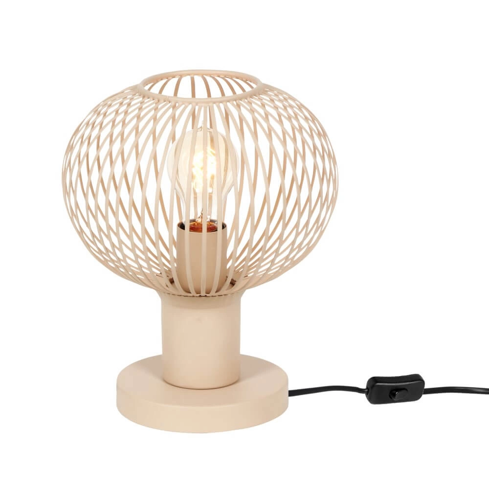 Wire table lamp Gila Ø 23cm - sand