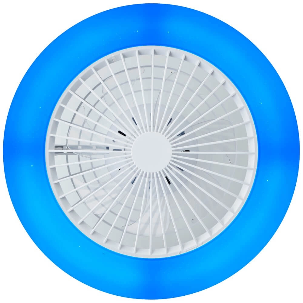 White fan Salerno with RGB function Brilliant 4004353433238