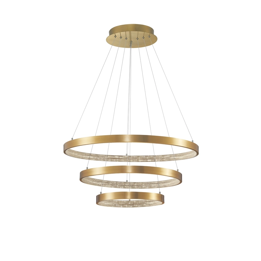 Pendant lamp Preston gold Ø 80cm triple Lyora 5212017424112