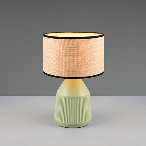 Table lamp Formentera Ø 28cm green Trio 4017807678130