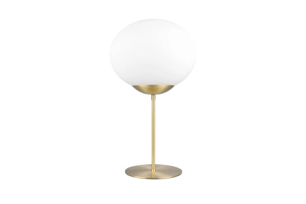 Table lamp Fomento Ø 30cm - brass with white glass Trio 4017807616170