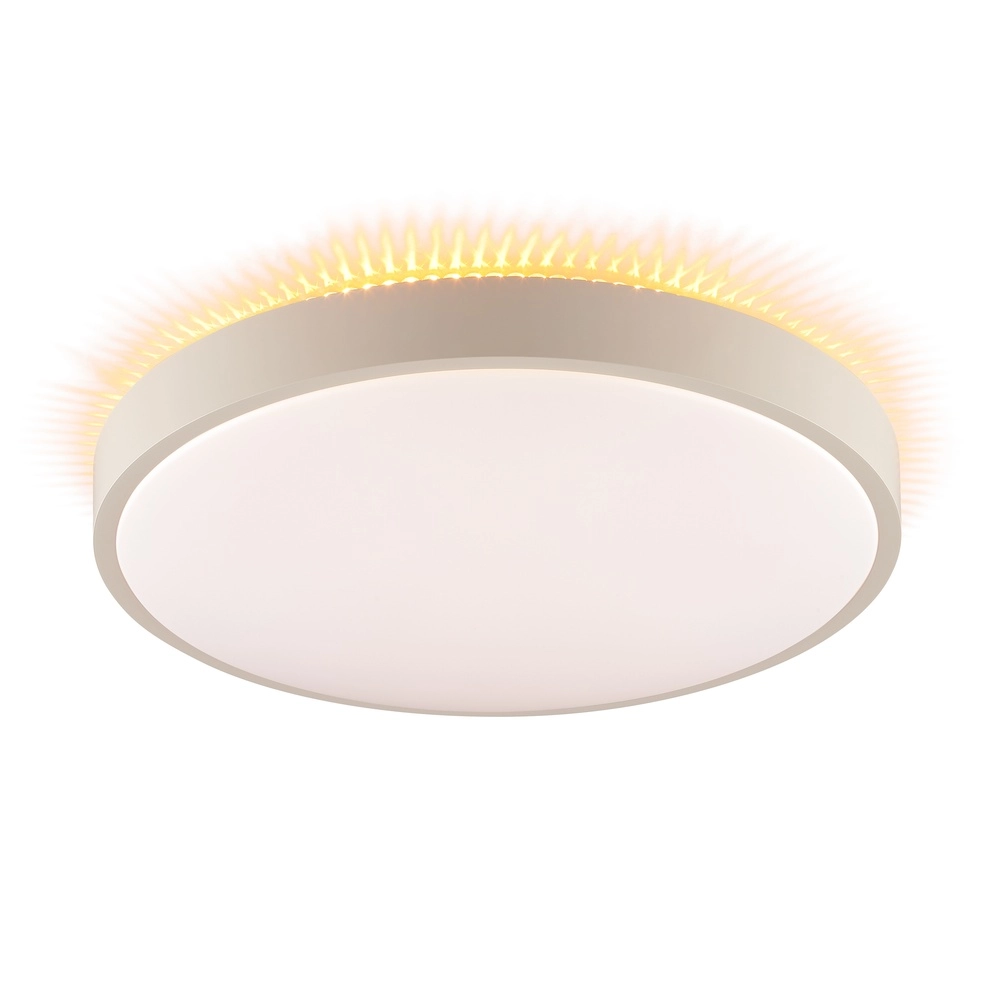 Ceiling light Solistra sand brown with white Ø 44,5cm
