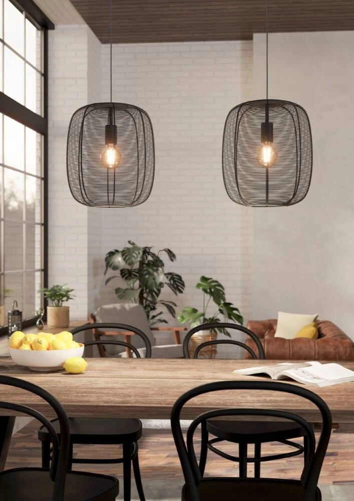 2-light pendant lamp Rinroe Design black Eglo 9002759439668