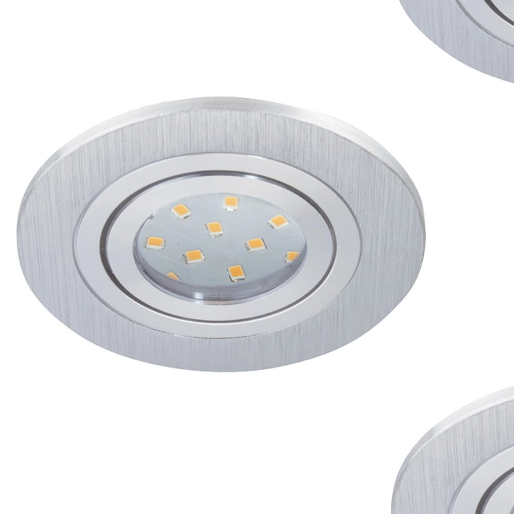 Recessed spotlight Areitio Round Set of 3 metallic grey Eglo 9002759986391