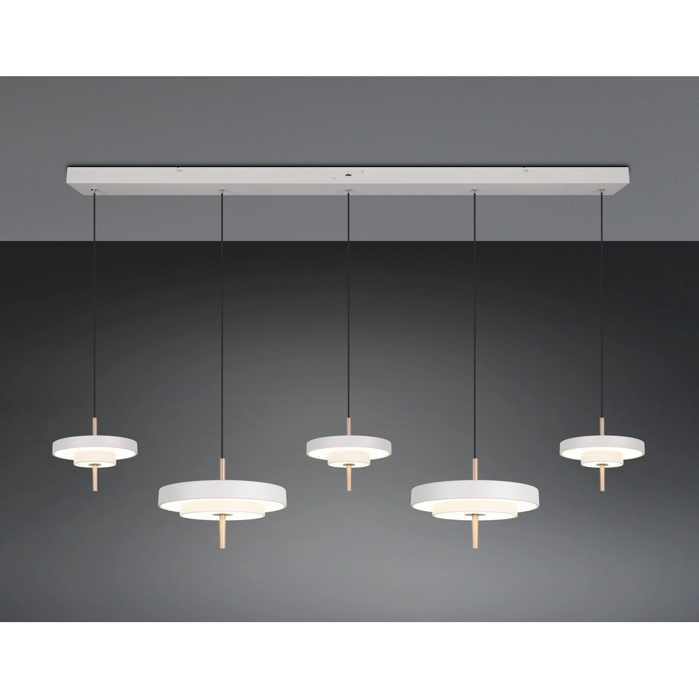 5-light pendant lamp Keaton white Trio 4017807655544