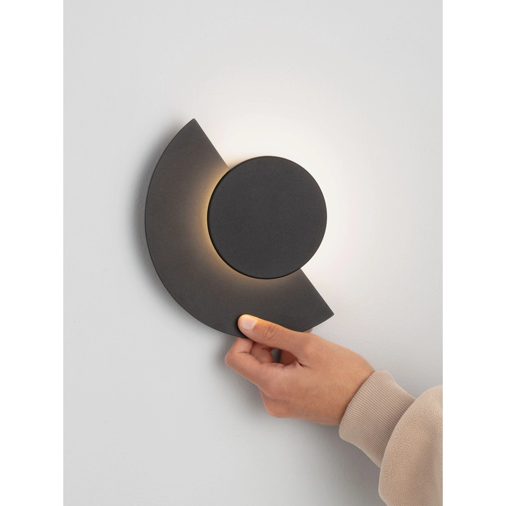 Modern wall lamp Gloo black - 3000K Lyora 5212017497253