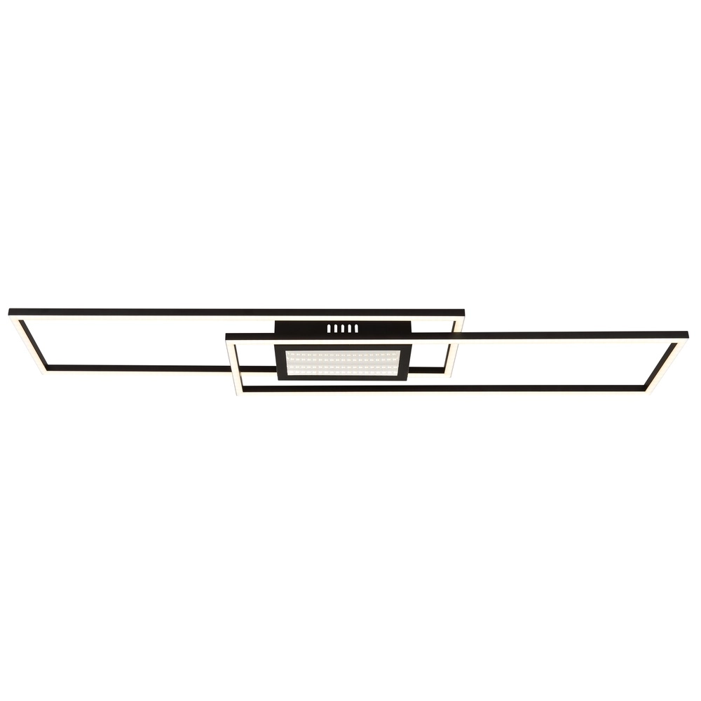 Modern ceiling lamp Saunders black rectangle Globo 9007371478354