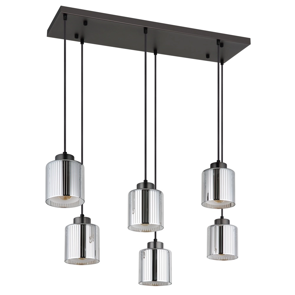 Design pendant lamp Felicia Gunmetal 6-lights Globo 9007371528967