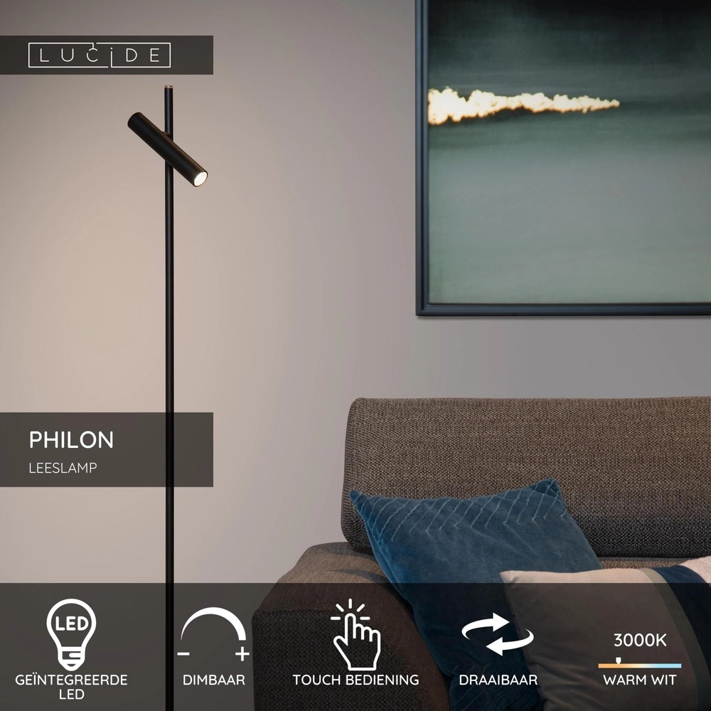 Reading lamp Philon Black Lucide 5411212791696