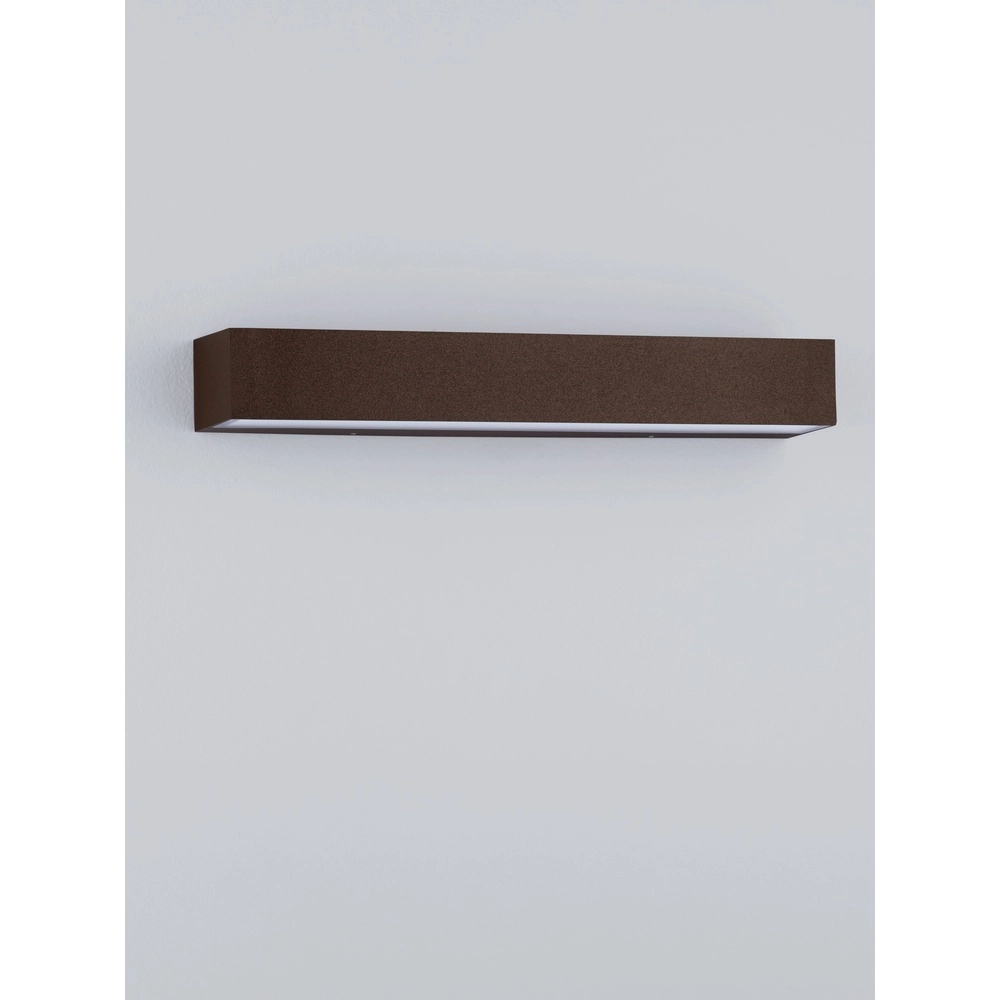 Sleek wall lamp Lane rust brown 36cm - 28W Lyora 5212017496836