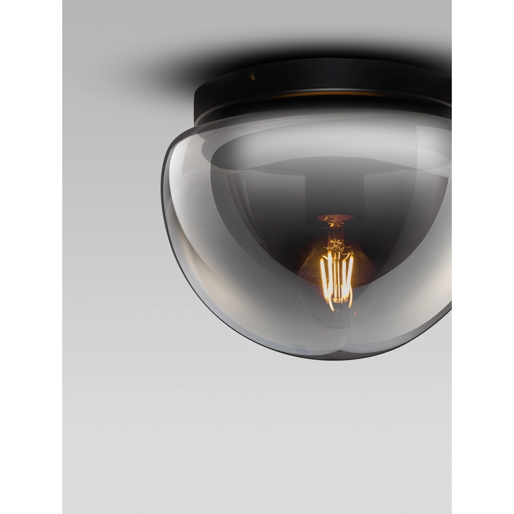 Ceiling lamp Ebony smoke glass Ø 24.5cm Lyora 5212017483553