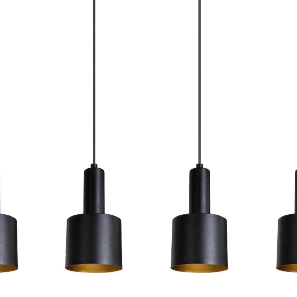 Black pendant lamp Sledge 5-light black with gold ETH 8720195300922