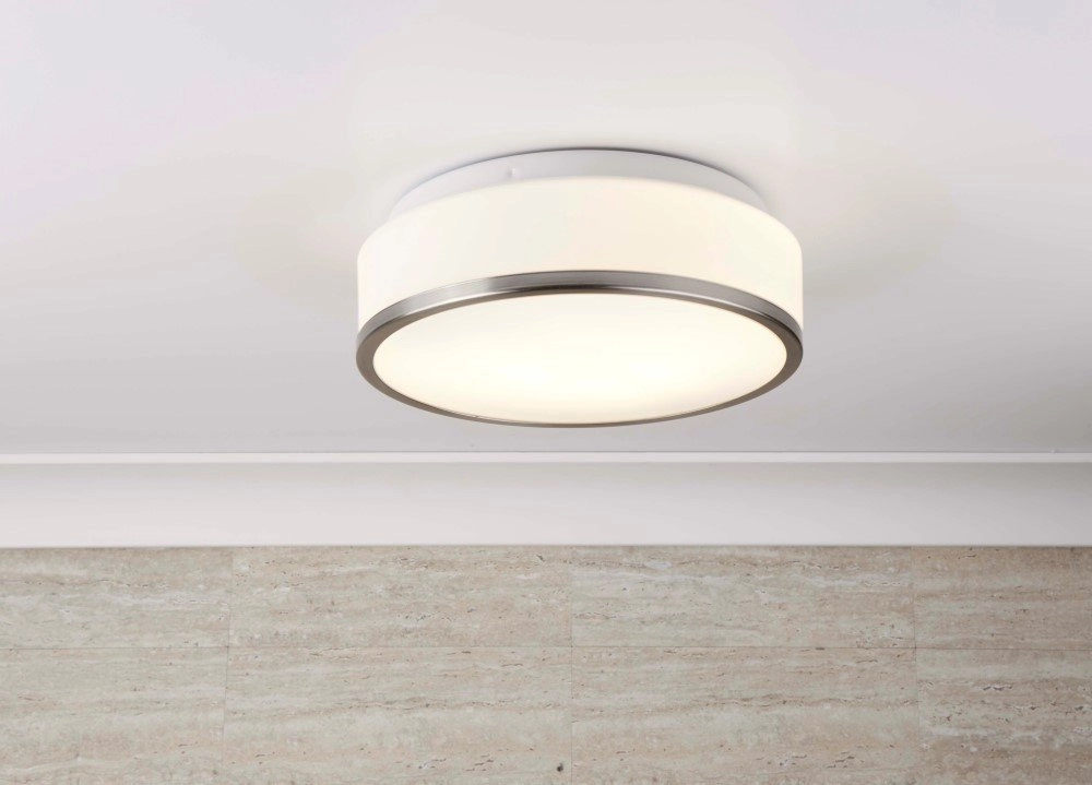 Bathroom lamp Discs Ø 28cm silver Searchlight 5013874395535