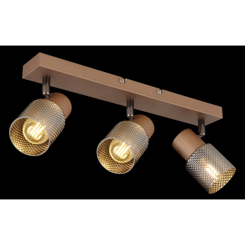 Ceiling lamp Satella 3-light coffee brown Globo 9007371462575