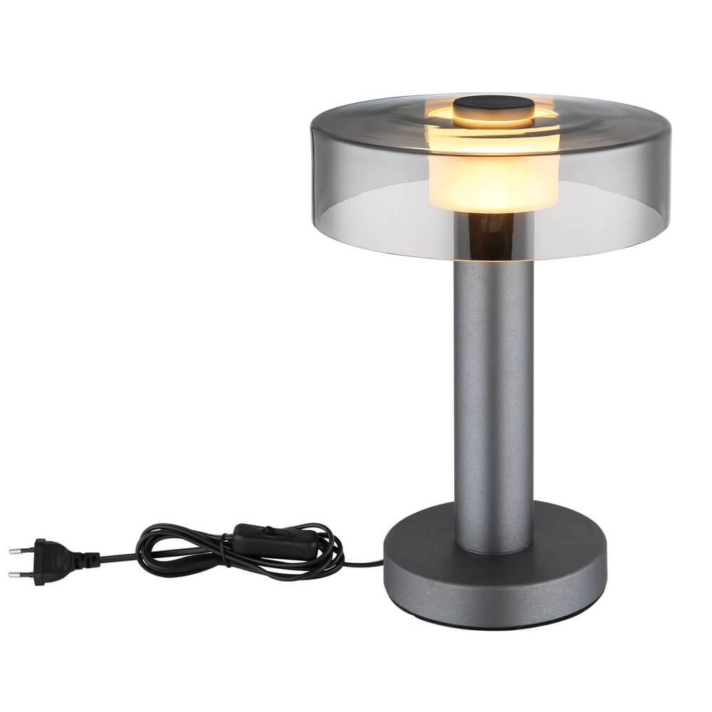 Sleek table lamp Grant grey Ø 22cm Globo 9007371462902