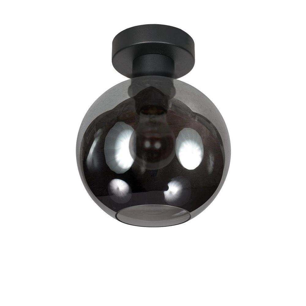 Ceiling lamp Bloeba ball smoke glass Ø 15cm