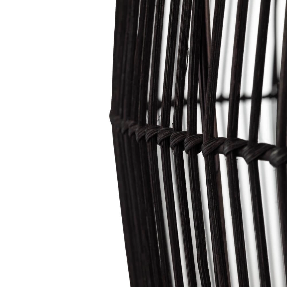 Rattan pendant lamp Haiti L Ø 53.5cm black Lyora 5903139111683