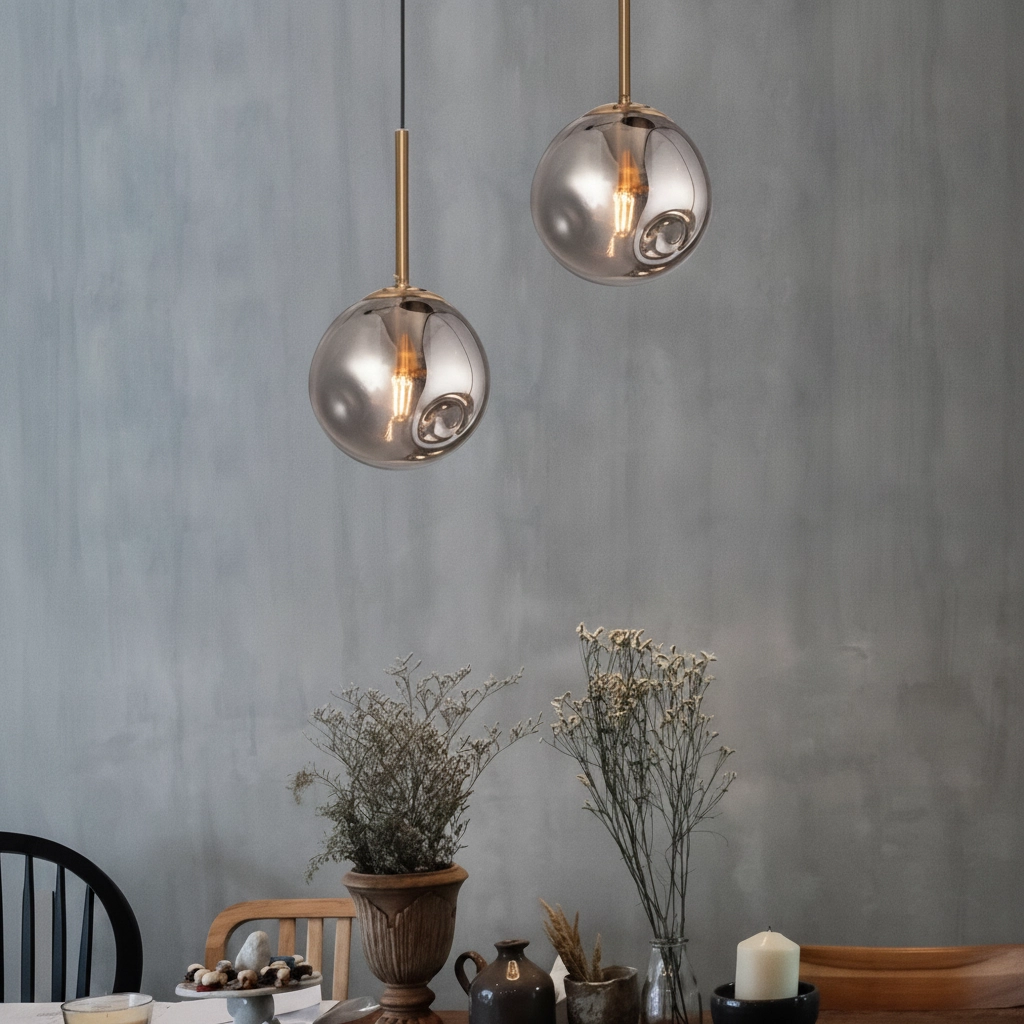 Pendant lamp Spada only gray with gold
