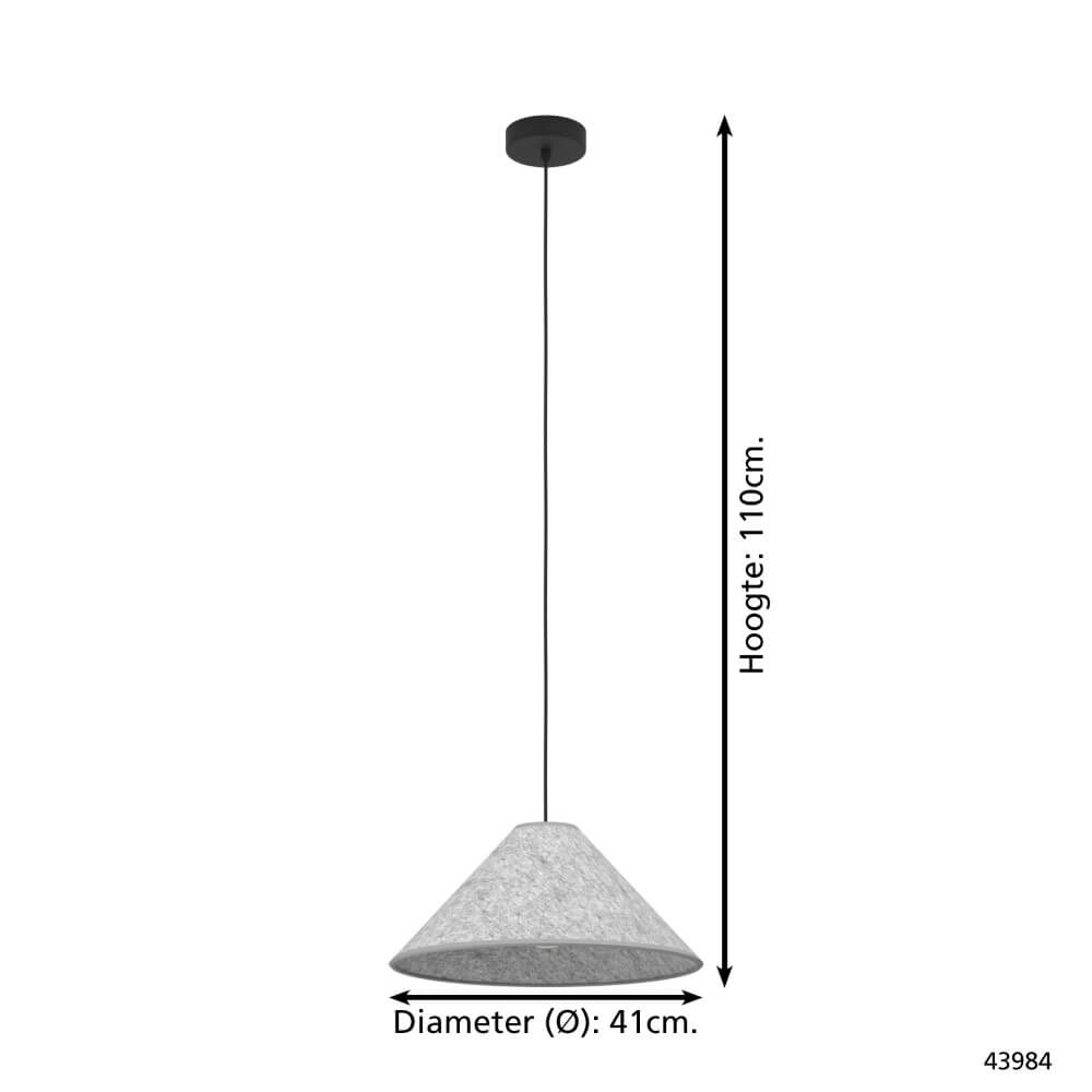Textile pendant lamp Alsager Ø 41cm Eglo 9002759439842