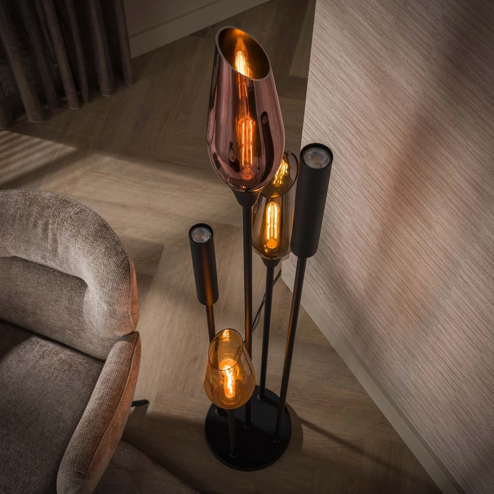 Moderne vloerlamp Cocoon zwart Lyora 8716803515116