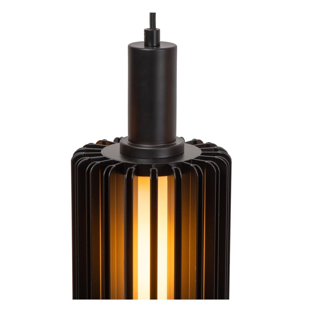 5-light pendant lamp Lambres straight black Lucide 5411212452962