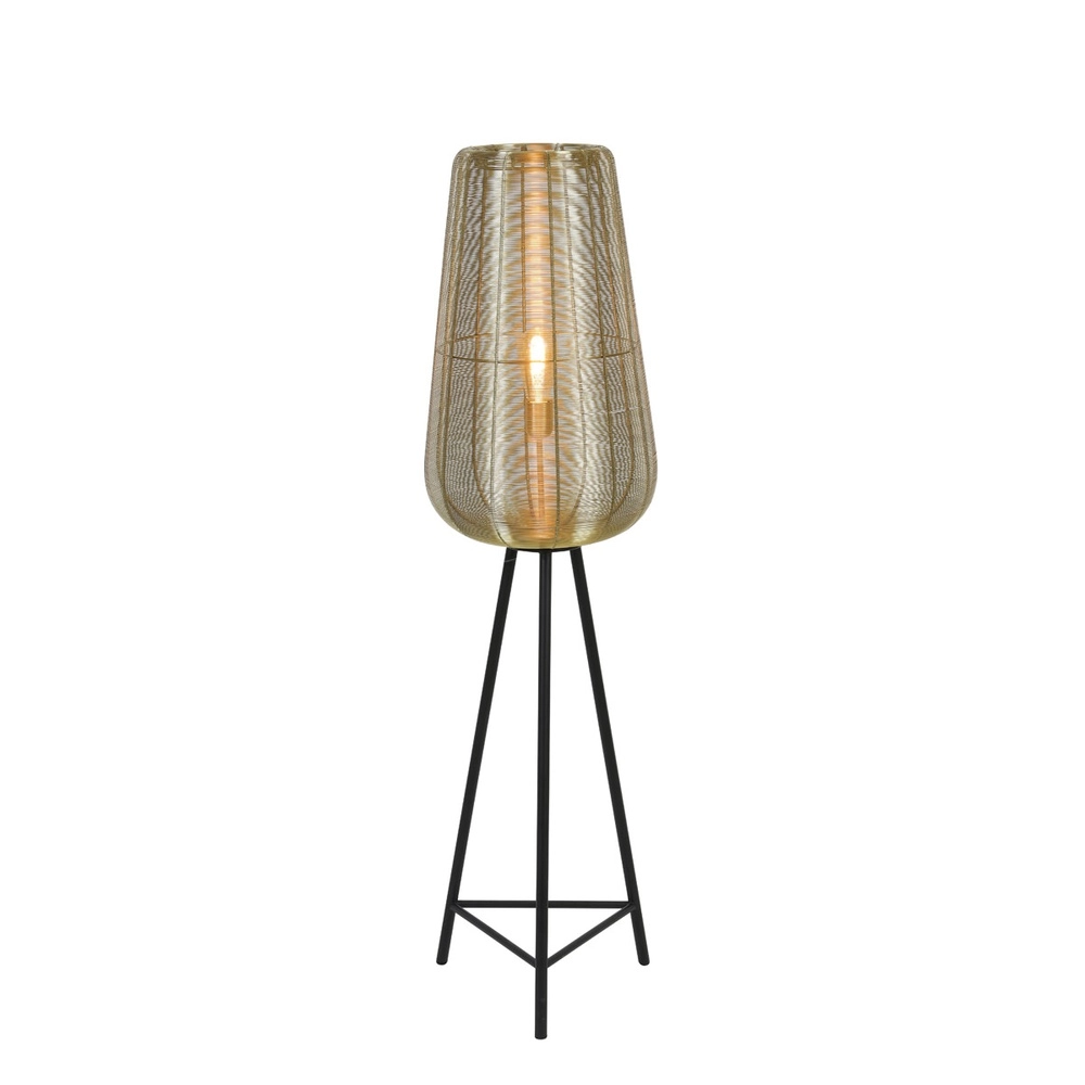 Tripod floor lamp Adeta gold 135cm Light & Living 8717807601294