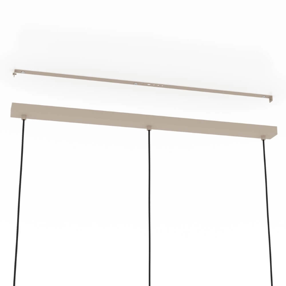 Sand brown pendant lamp Romazzina 3-light Eglo 9008606244317